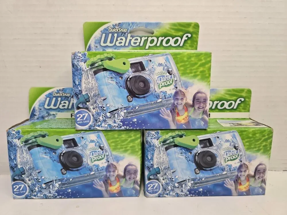 3x Fujifilm Quick Snap Waterproof Disposable Camera w/ 27 Exposures - Exp 8/2020